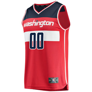 00 - Men's Nike Red Washington Wizards Swingman Custom Jersey - Icon Edition- Red