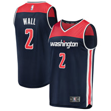 Load image into Gallery viewer, 02 - Men&#39;s Fanatics Branded John Wall Navy Washington Wizards Fast Break Replica Jersey - Statement Edition - Navy