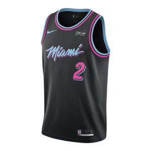 02- Wayne Ellington Nike Miami Heat Vice Nights Swingman Jersey - Black
