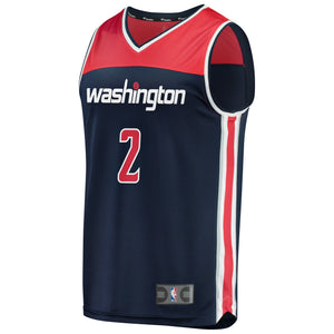 02 - Youth Fanatics Branded John Wall Navy Washington Wizards Fast Break Replica Jersey - Statement Edition-Navy