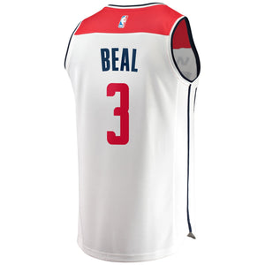 03 - Men's Fanatics Branded Bradley Beal White Washington Wizards Fast Break Replica Jersey - Association Edition - White