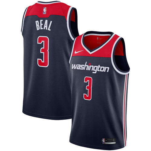 03 - Men's Nike Bradley Beal Navy Washington Wizards Replica Swingman Jersey - Statement Edition - Navy