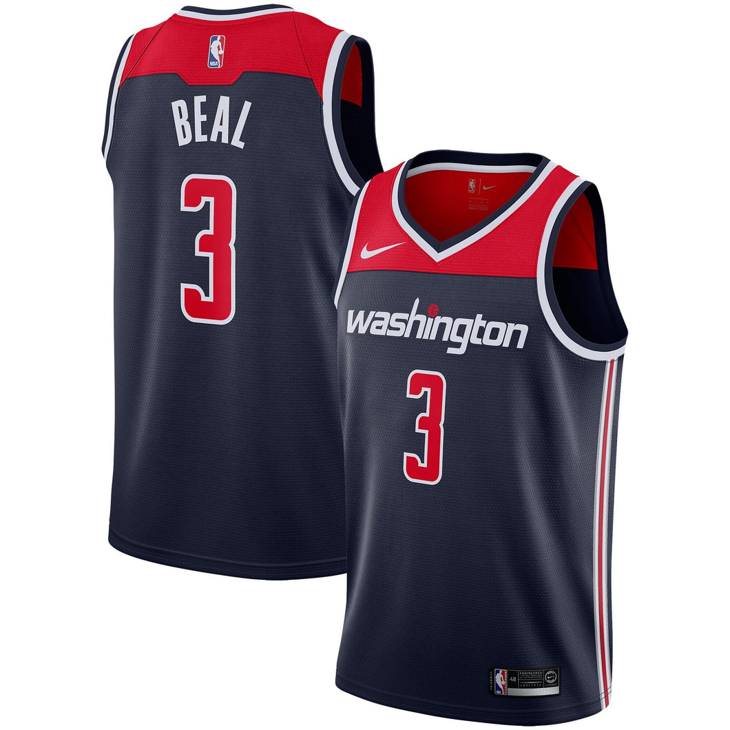 03 - Men's Nike Bradley Beal Navy Washington Wizards Replica Swingman Jersey - Statement Edition - Navy