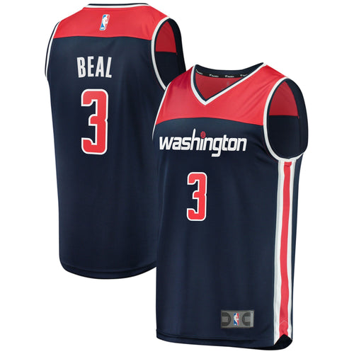 03 - Men's Fanatics Branded Bradley Beal Navy Washington Wizards Fast Break Replica Jersey - Statement Edition -Navy