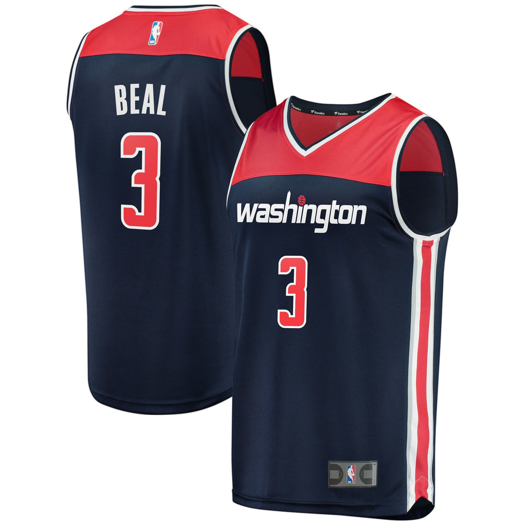 03 - Men's Fanatics Branded Bradley Beal Navy Washington Wizards Fast Break Replica Jersey - Statement Edition -Navy