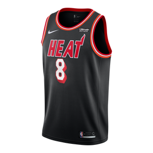 08-Tyler Johnson Nike Miami Heat Classic Edition Jersey -Black