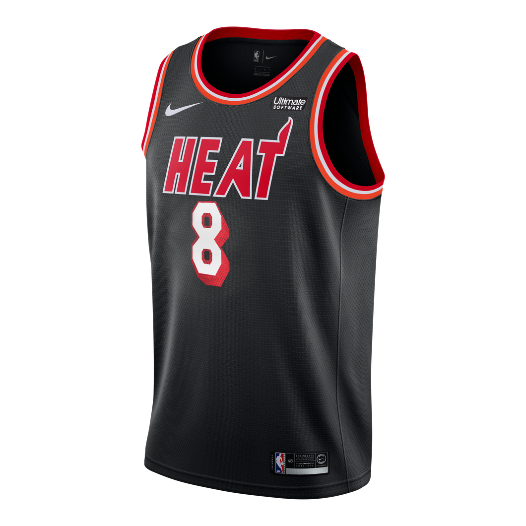 08-Tyler Johnson Nike Miami Heat Classic Edition Jersey -Black