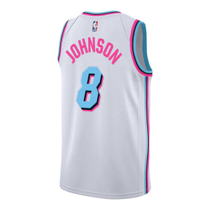 08 -Tyler Johnson Nike Miami Heat Youth Vice Uniform City Edition Swingman Jersey -White