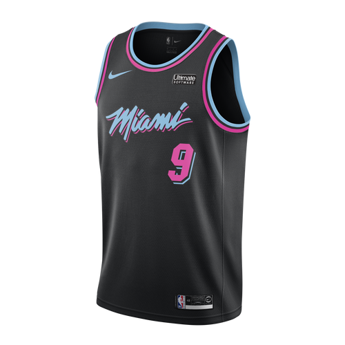 09 - Kelly Olynyk Nike Miami Heat Vice Nights Swingman Jersey - Black