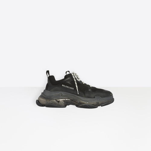 Balenciaga Women Triple S Clear Sole Trainers Black