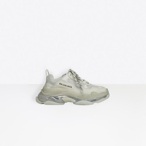 Balenciaga Women Triple S Clear Sole Trainers Gray