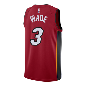 03 - Dwyane Wade Nike Miami Heat Statement Red Swingman Jersey - Red