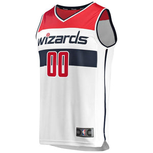 00 - Youth Fanatics Branded White Washington Wizards Fast Break Custom Replica Jersey - Association Edition - White