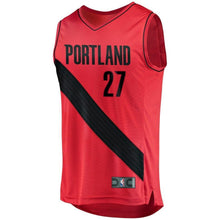 Load image into Gallery viewer, 27 - Jusuf Nurkic Black Portland Trail Blazers Fast Break Team Color Player Jersey - Statement Edition - Red