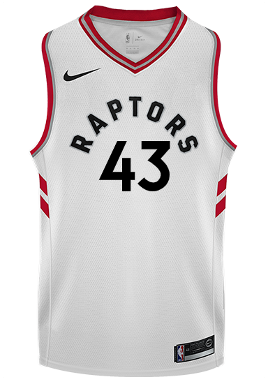 43 - Raptors Men's Swingman Association Jersey - Siakam - White