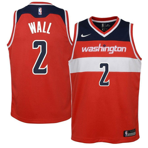 02 - Youth Nike John Wall Red Washington Wizards Swingman Jersey - Icon Edition - Red