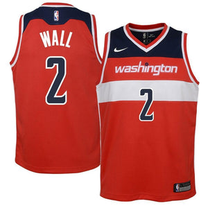02 - Youth Nike John Wall Red Washington Wizards Swingman Jersey - Icon Edition - Red