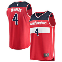 Load image into Gallery viewer, 04 - Men&#39;s Fanatics Branded Wesley Johnson Red Washington Wizards Fast Break Replica Jersey – Icon Edition - Red