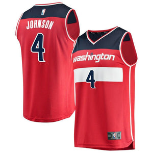 04 - Men's Fanatics Branded Wesley Johnson Red Washington Wizards Fast Break Replica Jersey – Icon Edition - Red
