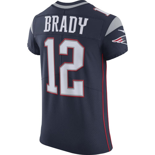 Nike Elite Tom Brady #12 Jersey-Navy