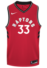 Load image into Gallery viewer, 33 - Raptors Adult Swingman Icon Jersey - Gasol - Red