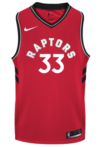 33 - Raptors Adult Swingman Icon Jersey - Gasol - Red