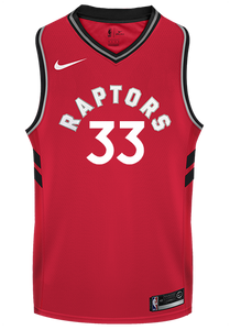 33 - Raptors Adult Swingman Icon Jersey - Gasol - Red