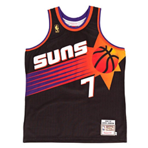 07 - Nba Phoenix Suns Kevin Johnson Hardwood Classic Throwback Home Jersey - Black