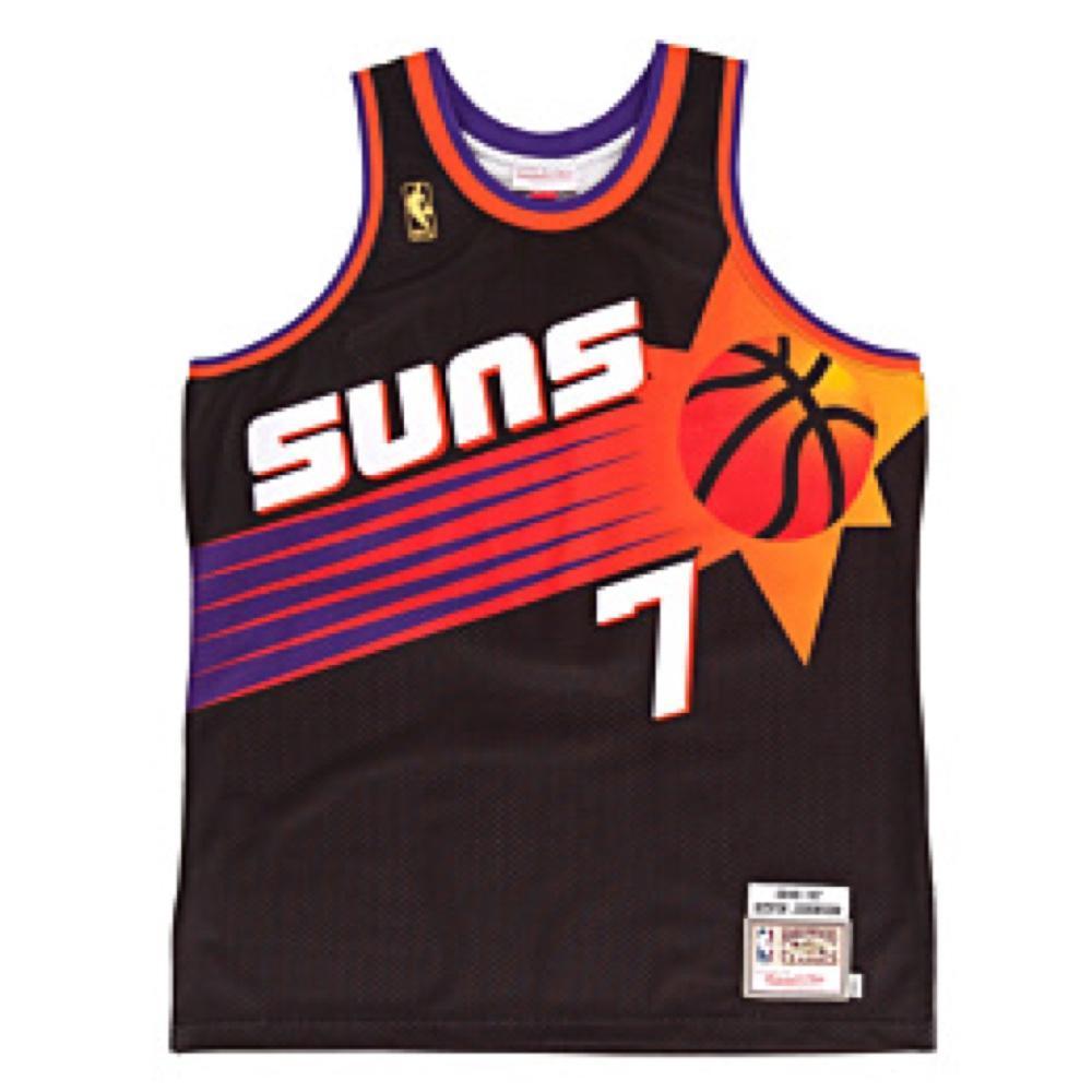 07 - Nba Phoenix Suns Kevin Johnson Hardwood Classic Throwback Home Jersey - Black