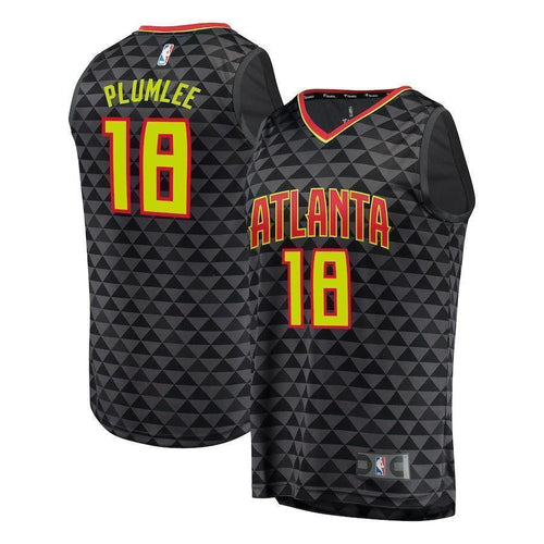18-Miles Plumlee Atlanta Hawks Player Jersey - Icon Edition - Black