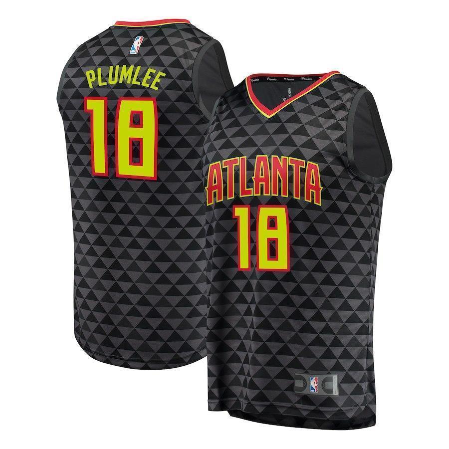 18-Miles Plumlee Atlanta Hawks Player Jersey - Icon Edition - Black