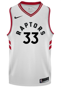 33 - Raptors Adult Swingman Association Jersey - Gasol - White