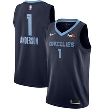 Load image into Gallery viewer, 1 - Men&#39;s Nike Kyle Anderson Memphis Grizzlies Swingman Sponsor Patch Jersey – Icon Edition - Navy