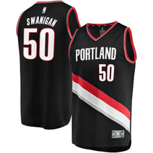 Load image into Gallery viewer, 50 - Caleb Swanigan Portland Trail Blazers Fast Break Team Color Player Jersey - Icon Edition - Black