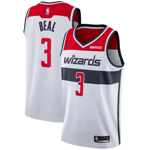 03 - Men's Nike Bradley Beal White Washington Wizards Swingman Sponsor Patch Jersey - Association Edition - White