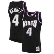 Load image into Gallery viewer, 4 - Men&#39;s Mitchell &amp; Ness Chris Webber Black Sacramento Kings 2000-01 Hardwood Classics Swingman Jersey