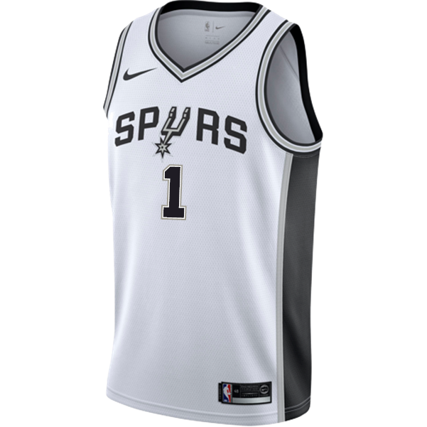 1 - Walker San Antonio Spurs Men's Nike Custom Personalized Icon Swingman Jersey - White