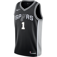 Load image into Gallery viewer, 1 - Walker San Antonio Spurs Men&#39;s Nike Custom Personalized Icon Swingman Jersey - Black