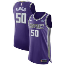 Load image into Gallery viewer, 50 - Men&#39;s Nike Zach Randolph Purple Sacramento Kings Authentic Sponsor Patch Jersey – Icon Edition