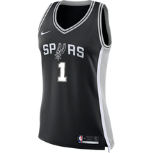 Load image into Gallery viewer, 1 - Walker San Antonio Spurs Women&#39;s Nike Custom Personalized Icon Swingman Jersey - Black