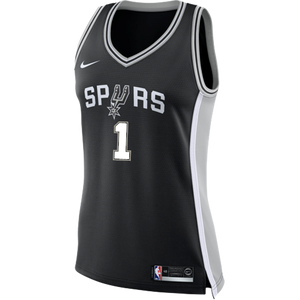 1 - Walker San Antonio Spurs Women's Nike Custom Personalized Icon Swingman Jersey - Black