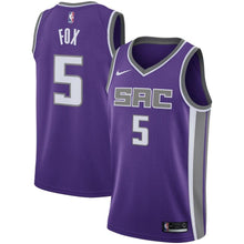 Load image into Gallery viewer, 5 - Men&#39;s Nike De&#39;Aaron Fox Purple Sacramento Kings Swingman Jersey - Icon Edition