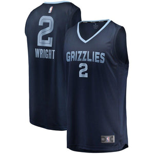 2 - Men's Fanatics Branded Delon Wright Memphis Grizzlies Fast Break Jersey – Icon Edition - Navy