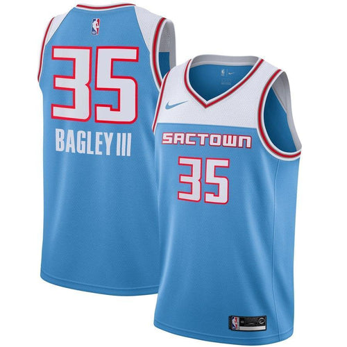 35 - Men's Nike Marvin Bagley III Blue Sacramento Kings City Edition Swingman Jersey