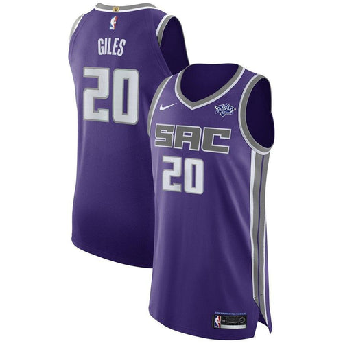 20 - Men's Nike Harry Giles Purple Sacramento Kings Authentic Sponsor Patch Jersey – Icon Edition