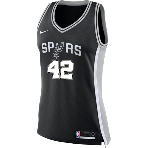 42 - Bertans San Antonio Spurs Women's Nike Custom Personalized Icon Swingman Jersey - Black