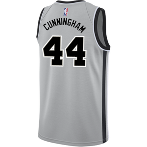 44 - Cunningham San Antonio Spurs Men's Nike 2018-19 Statement Edition Swingman Personalized Jersey  - Grey
