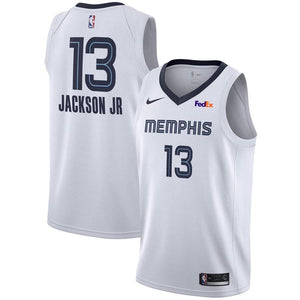13 - Men's Nike Jaren Jackson Jr. Memphis Grizzlies Swingman Sponsor Patch Jersey - Association Edition - White