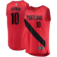 Load image into Gallery viewer, 10 - Jake Layman Portland Trail Blazers Fast Break Player Jersey - Statement Edition - Red