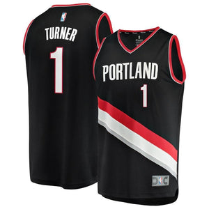 1 - Evan Turner Portland Trail Blazers Fast Break Player Jersey - Icon Edition - Black